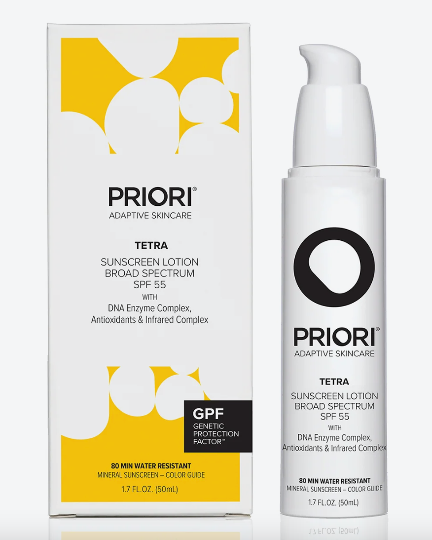 ⭐️リフレッシャー１。イオーヌクリーム、ビオセルセット、サンプロ各２。 Tetra Sunscreen Lotion Broad Spectrum SPF 55 by Priori – Olga Brow